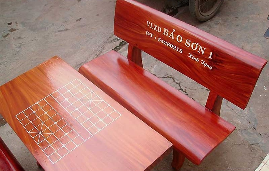 Bàn ghế đá vân gỗ